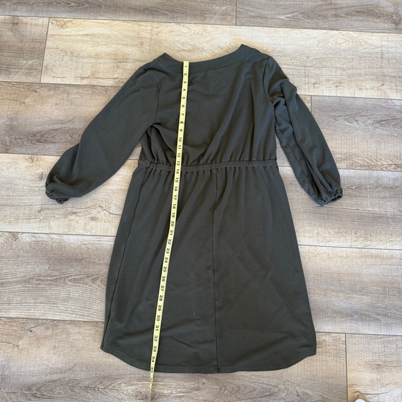Old Navy Forest Dark Green Button Dress - Picture 5 of 5